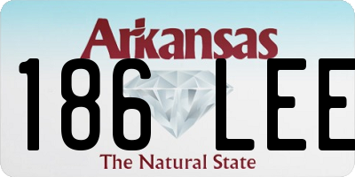 AR license plate 186LEE
