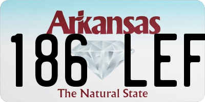 AR license plate 186LEF