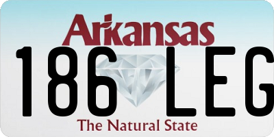 AR license plate 186LEG
