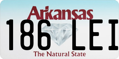 AR license plate 186LEI