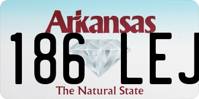 AR license plate 186LEJ