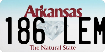 AR license plate 186LEM
