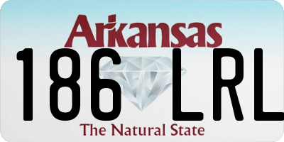 AR license plate 186LRL