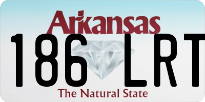 AR license plate 186LRT