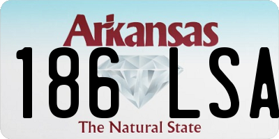 AR license plate 186LSA