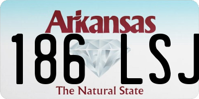 AR license plate 186LSJ
