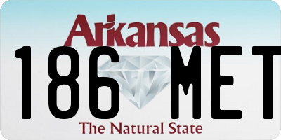 AR license plate 186MET