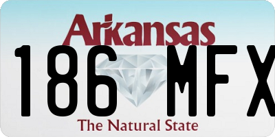 AR license plate 186MFX