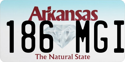 AR license plate 186MGI