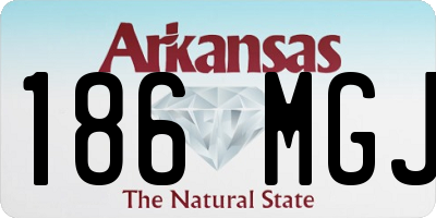 AR license plate 186MGJ