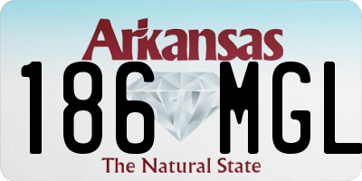 AR license plate 186MGL