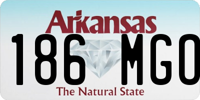 AR license plate 186MGO
