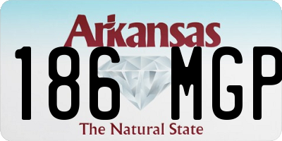 AR license plate 186MGP