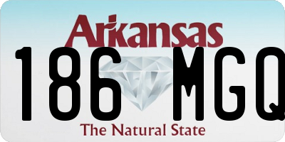 AR license plate 186MGQ