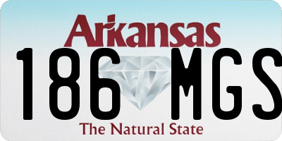 AR license plate 186MGS