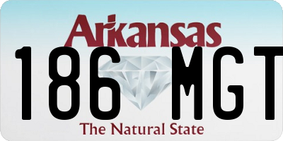 AR license plate 186MGT