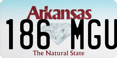 AR license plate 186MGU