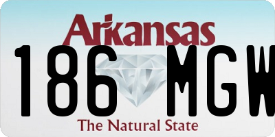 AR license plate 186MGW