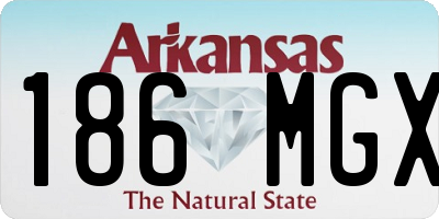 AR license plate 186MGX