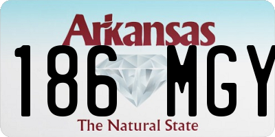 AR license plate 186MGY