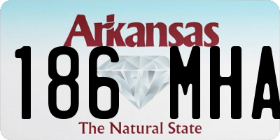 AR license plate 186MHA