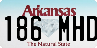 AR license plate 186MHD