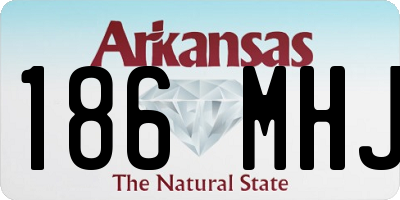 AR license plate 186MHJ