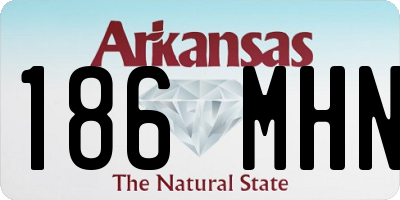 AR license plate 186MHN