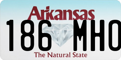 AR license plate 186MHO