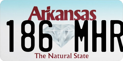 AR license plate 186MHR