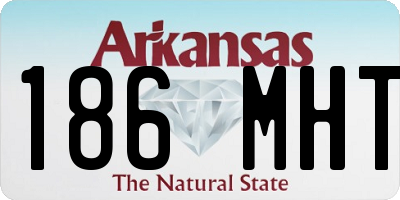 AR license plate 186MHT