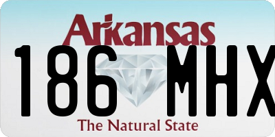 AR license plate 186MHX