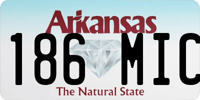 AR license plate 186MIC