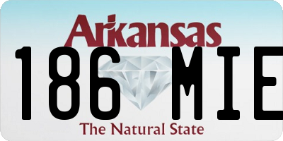 AR license plate 186MIE