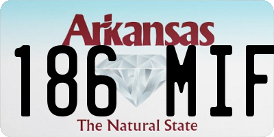 AR license plate 186MIF