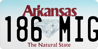 AR license plate 186MIG