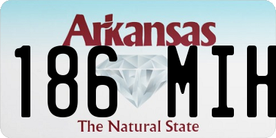 AR license plate 186MIH