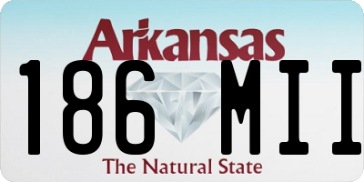AR license plate 186MII