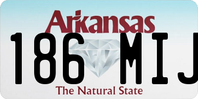 AR license plate 186MIJ