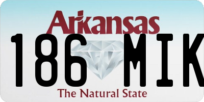 AR license plate 186MIK