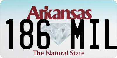 AR license plate 186MIL