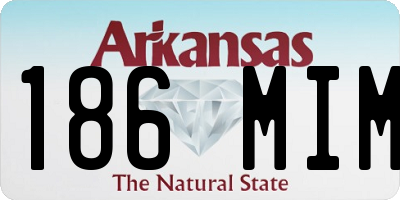 AR license plate 186MIM