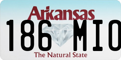 AR license plate 186MIO