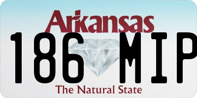 AR license plate 186MIP