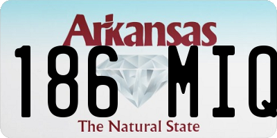 AR license plate 186MIQ