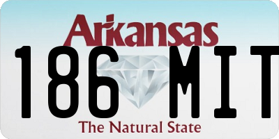 AR license plate 186MIT