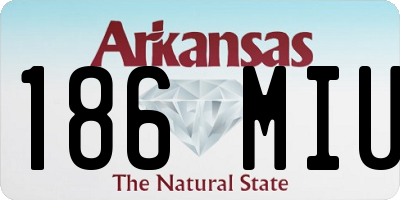 AR license plate 186MIU