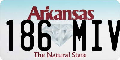 AR license plate 186MIV