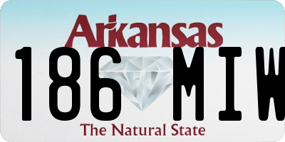 AR license plate 186MIW