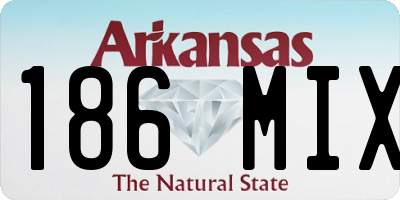 AR license plate 186MIX